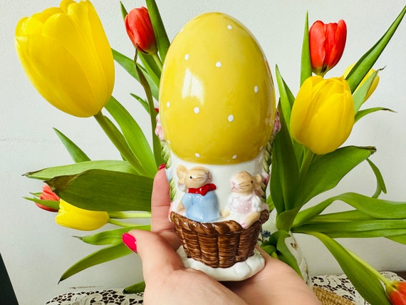 1*0様 Villeroy＆Boch ビレロイボッホ Bunny Family Villeroy & Boch Bunny Family Egg Hot Air Balloon - Etsy