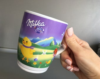Milka Osterbecher Edição N 11 - Copo Milka de Páscoa - Caneca de Páscoa Colecionável - Caneca Milka de Chocolate