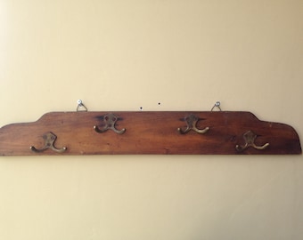 Vintage Wooden Clothes Hanger - Wooden wall hanger - Antique Coat Rack - Retro Wall Hanging