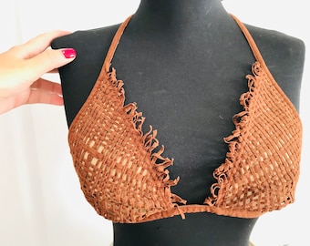 Vintage LA PERLA brown swimsuit (1)