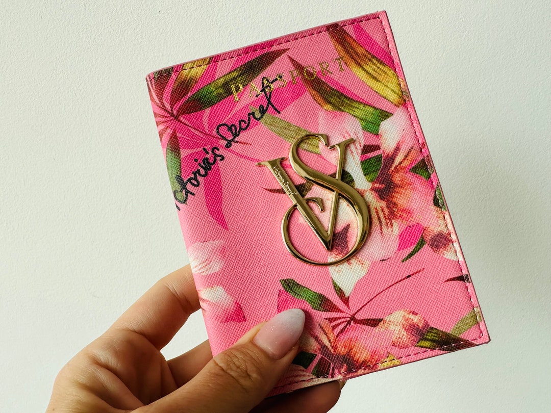 Pink With Flowers Passport ID Card Holder Passport ID Card Etsy