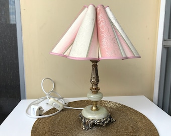 Vintage onyx and brass table lamp