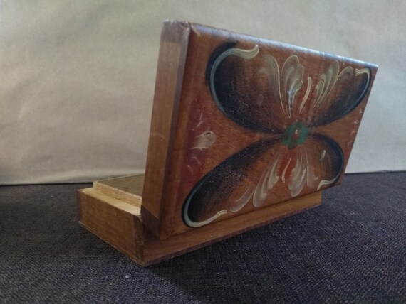 Vintage wooden box - Handmade Wooden Box - Wooden… - image 5