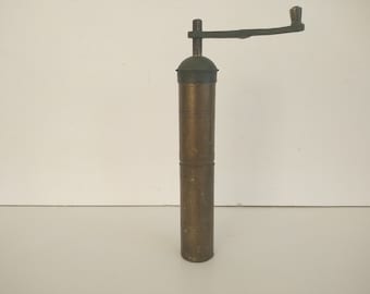 Antique brass grinder - Vintage brass Turkish coffee mill - Retro home decor - Kitchen decor - Vintage Pepper Grinder - Vintage Mill Grinde