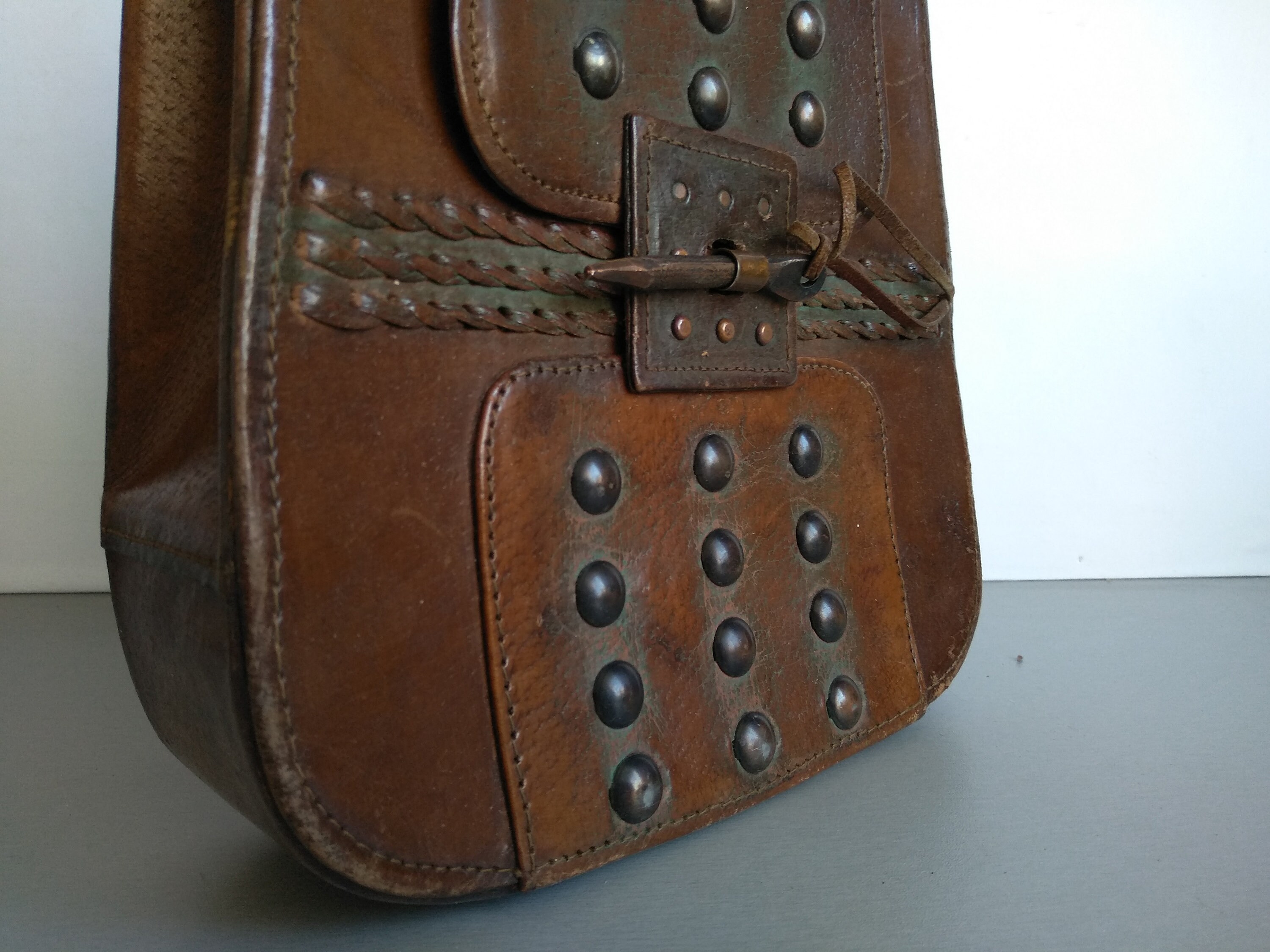 Vintage Lock Genuine Leather Bag