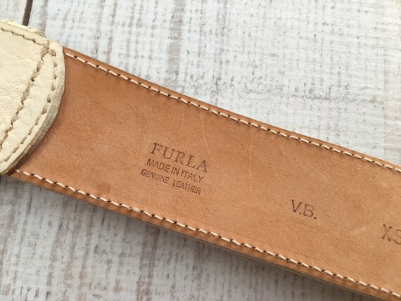 Vintage FURLA belt - Genuine leather women belt -… - image 4