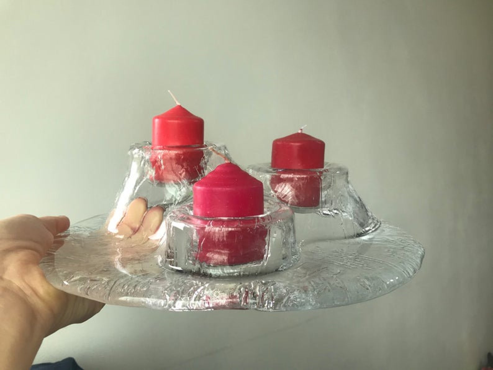 Vintage Muurla Candlestick Meri Lasi Volcano Candle Holder Etsy