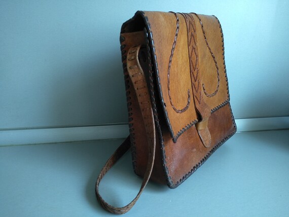 Vintage Genuine leather bag - Bag Of Genuine Calf… - image 5
