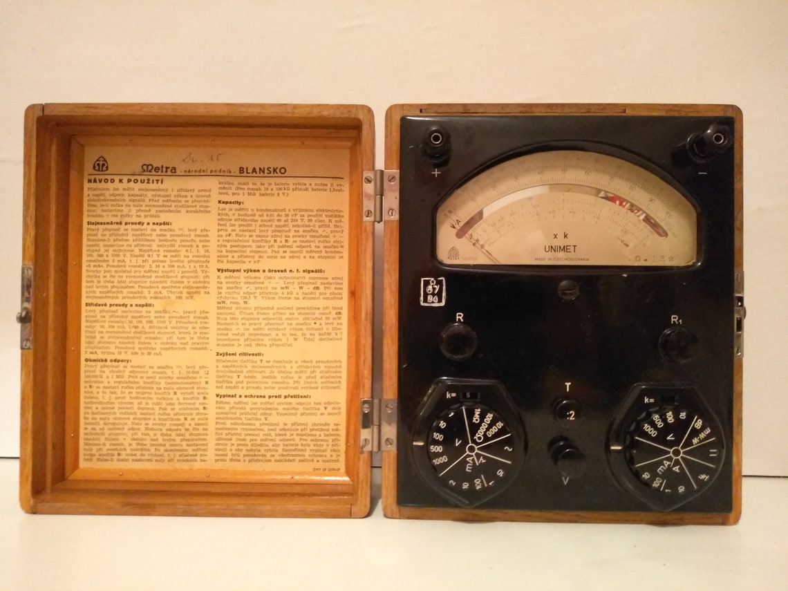 Voltmeter Vintage Vintage Ammeter Voltmeter Electrical Etsy