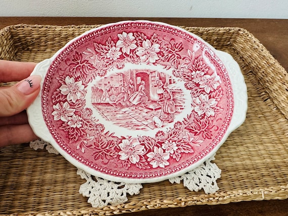 Vintage ROYAL TUDOR WARE Coaching Taverns 1828 Small Platter - (9