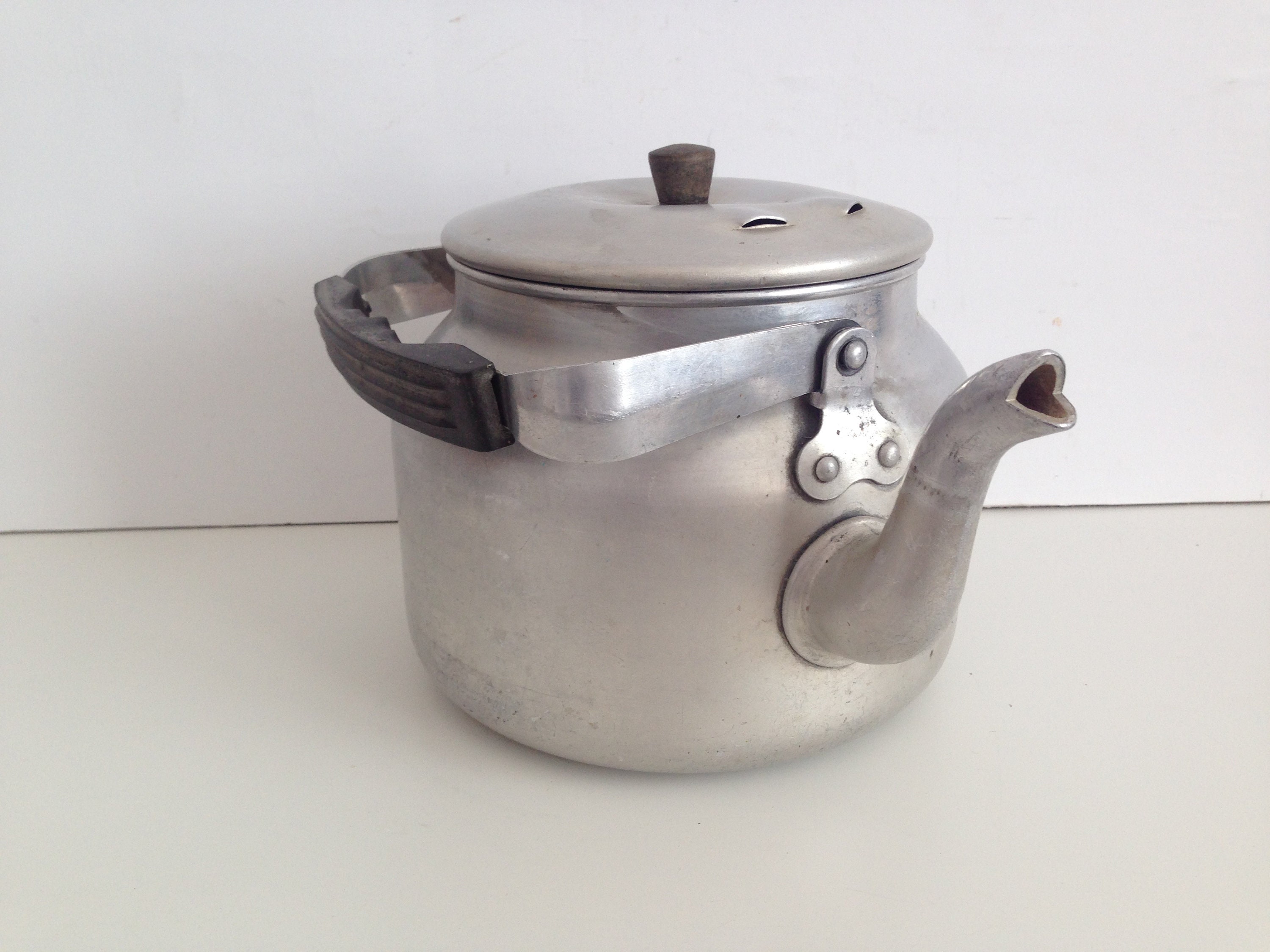 Vintage Aluminum Teapot Old Aluminum Teapot Retro Cuisine Etsy