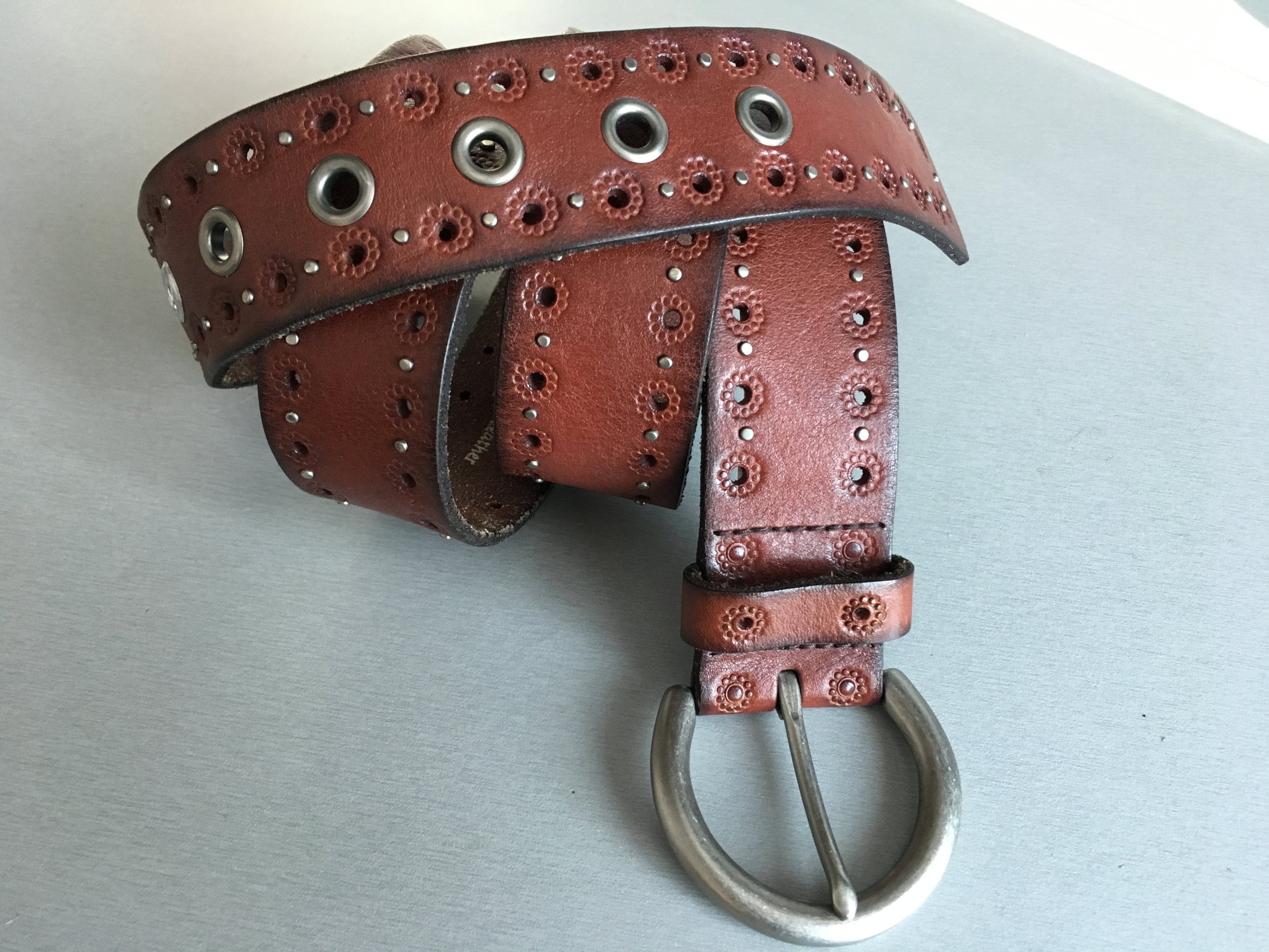 fossil leather belt