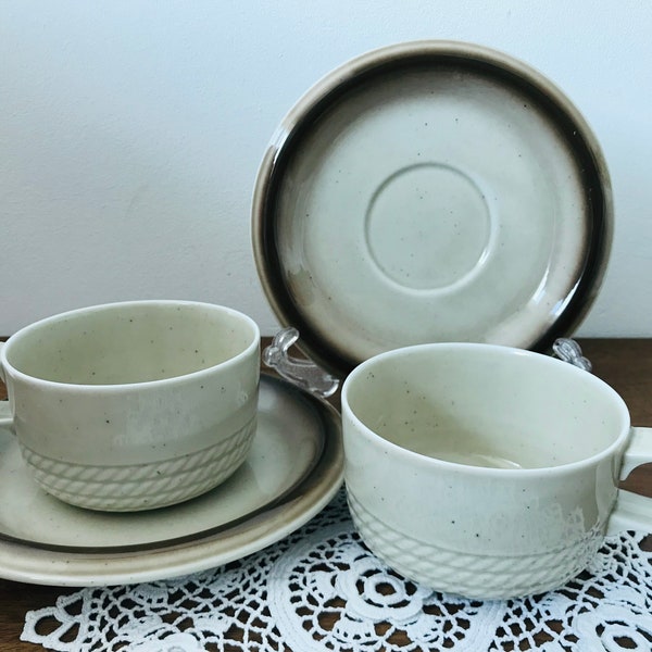 Vintage set of 2 THOMAS Corda Umbra spülmaschinenfest tea or coffee cup - Thomas Corda Umbra Rosenthal porcelain