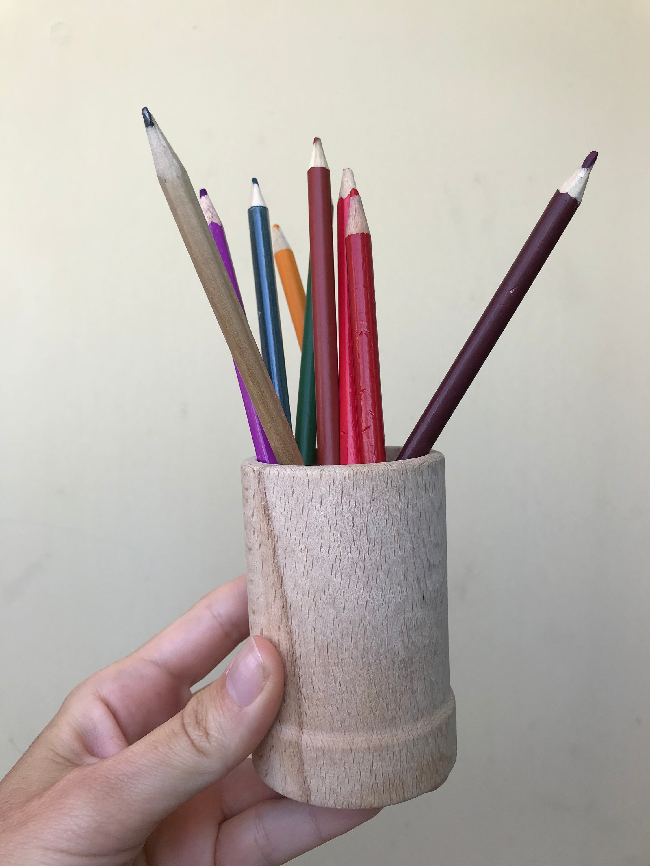 NEVER USED wooden pen cup Wooden pencil cup holder Etsy
