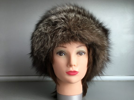 Real fox fur hat - Russian style fox fur hat - Fox