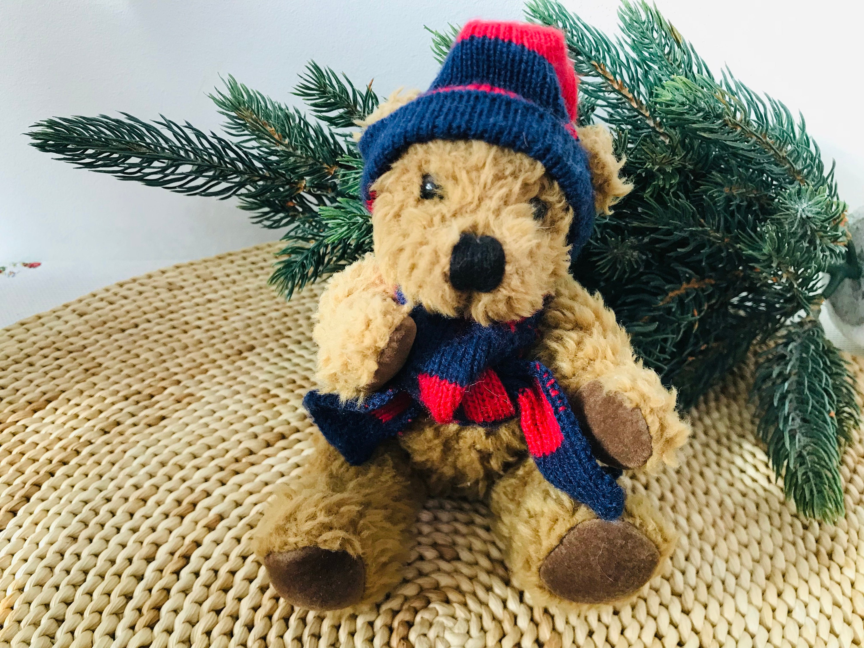 Sunkid Teddy Bear With Hat and Scarf Collectable Bear Very Sweet Soft Bear Etsy UK