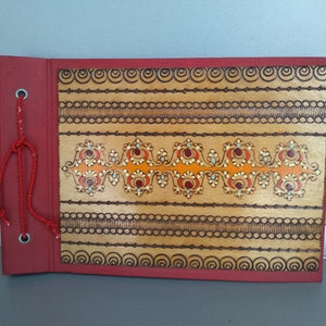 Vintage Fotoalbum mit Holzdeckel - Handgemachtes Fotoalbum