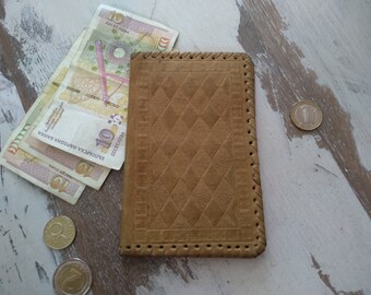 Brown men's wallet - Natural leather men's wallet - Folding wallet - Genuine leather men's wallet - Vintage Bulgaria Handmade Men's Wallet