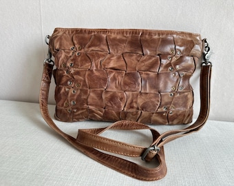 Bolso bandolera de piel auténtica DEPECHE - Bolso de diseño de piel auténtica (2)