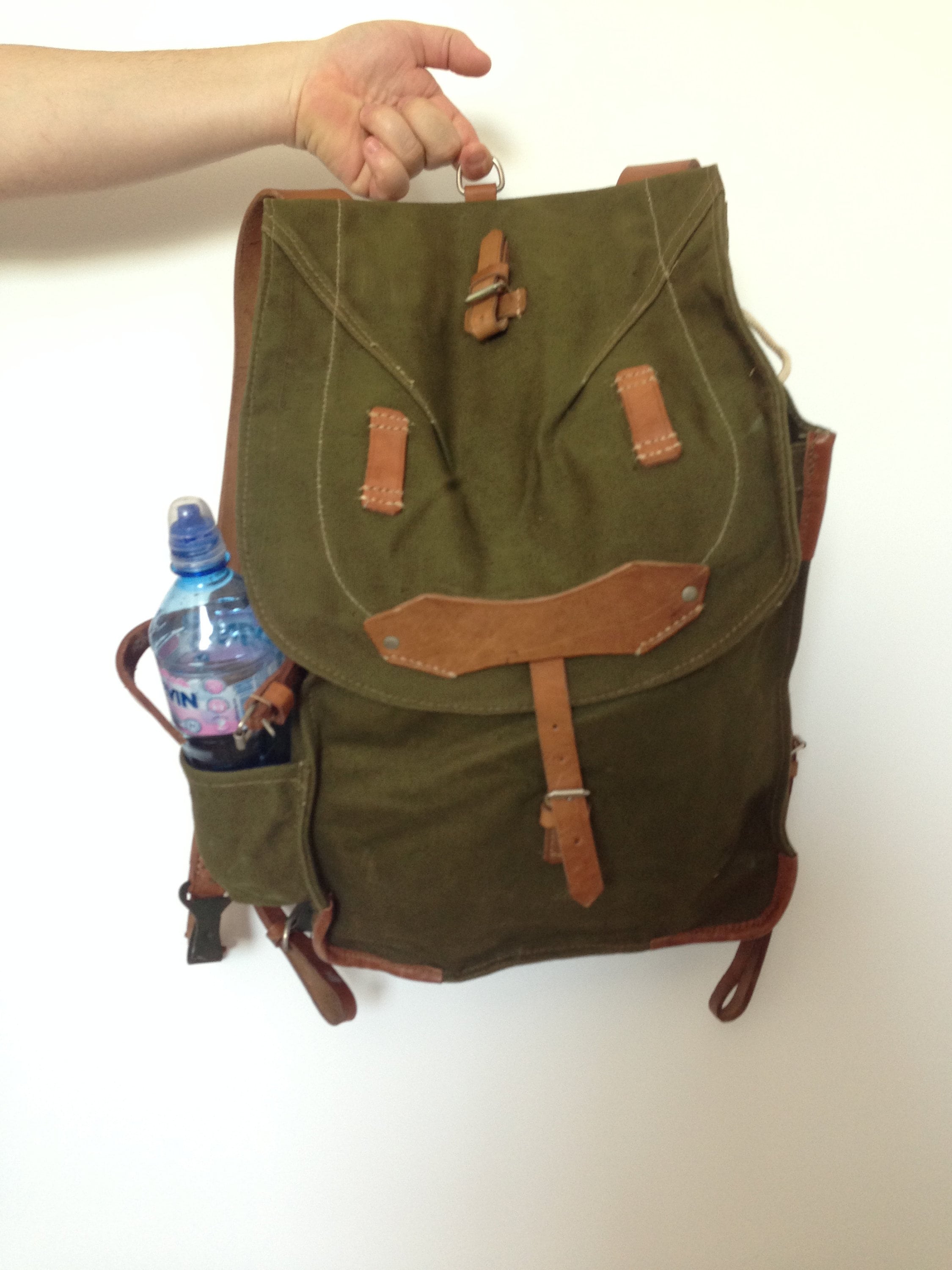 Distressed canvas backpack sales
