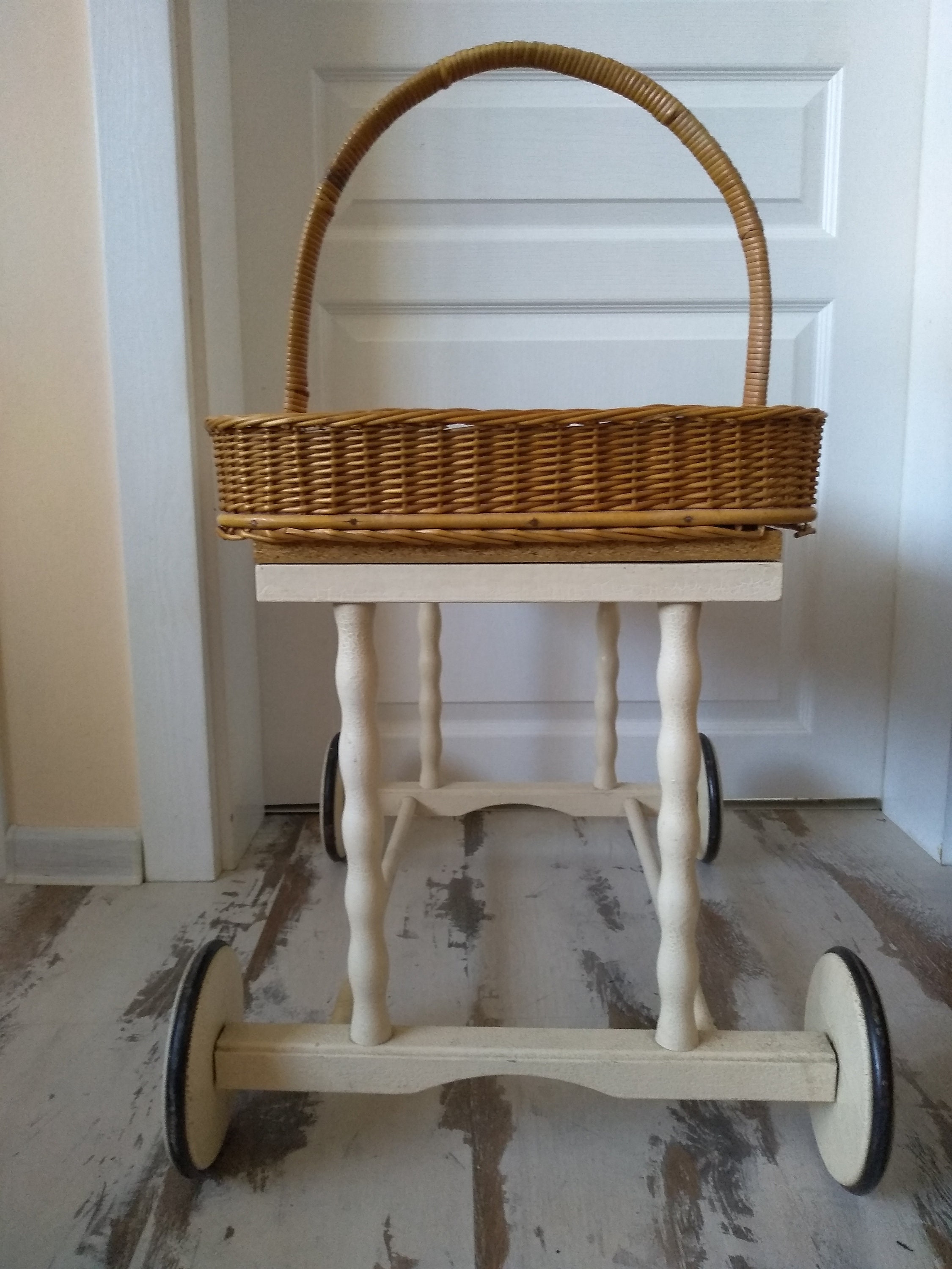 Vintage Rattan Tea Coffee Trolley Vintage Beverage Cart Etsy