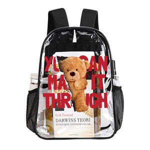 Transparent Bag Bear Design You Can Make It Through zdjęcie 4