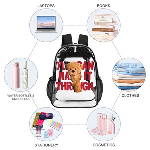 Transparent Bag Bear Design You Can Make It Through zdjęcie 6
