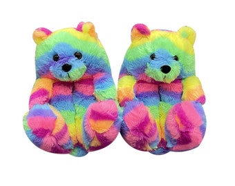 Cozy Teddy Bear Slippers - Plush Cotton Warm Shoes for Home Comfort