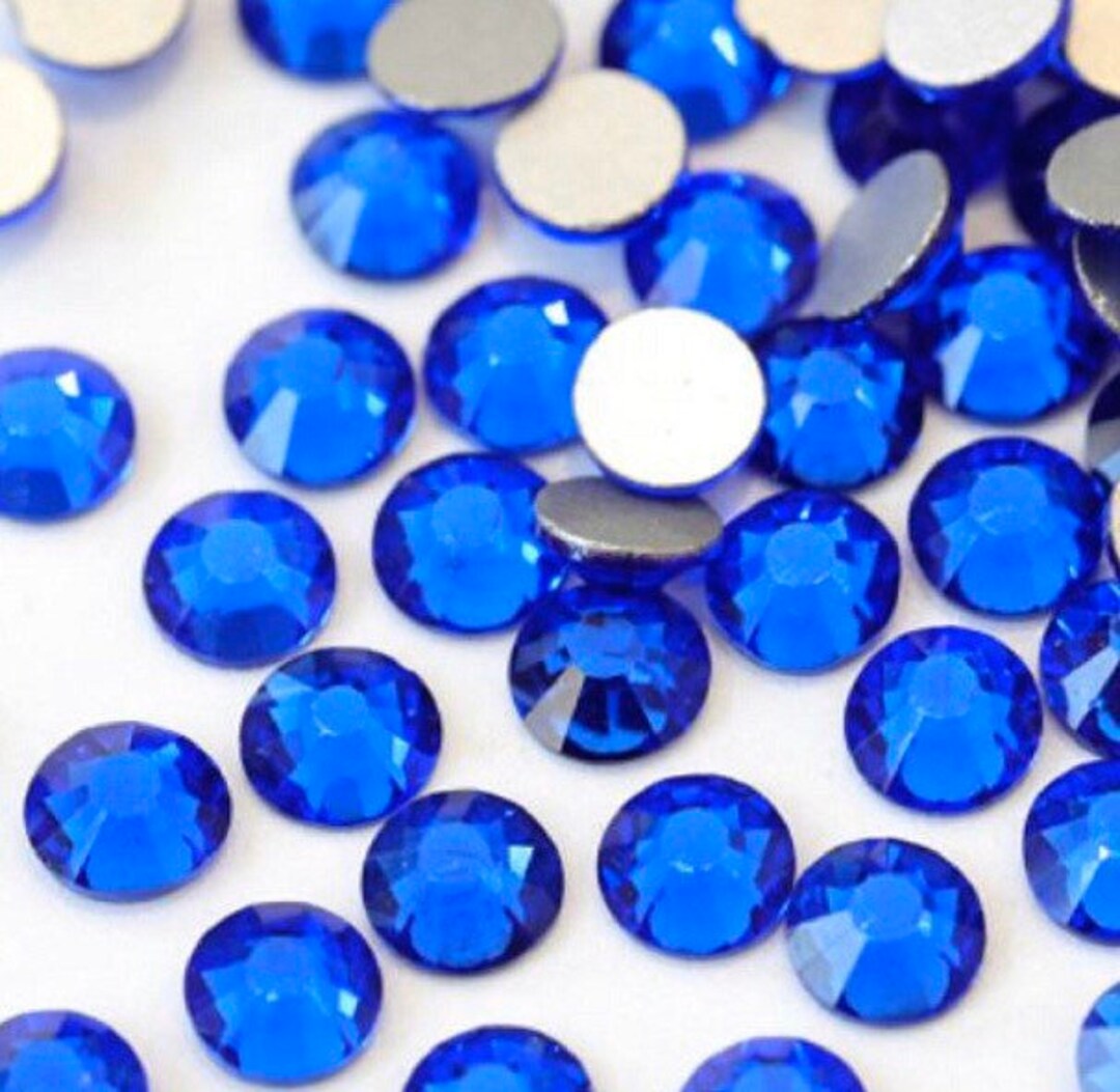 Small Blue Rhinestones SAPPHIRE BLUE Glass Crystal Rhinestones, Ss6, Ss12, Ss16, Ss20 ...