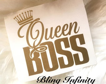 Queen Boss Decal - mug decal glass decal car decal Vinyl sticker