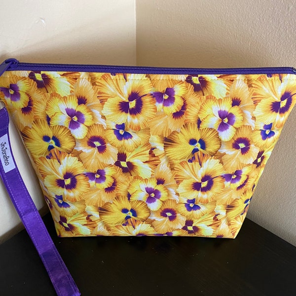 Pansy Flower Project Bag