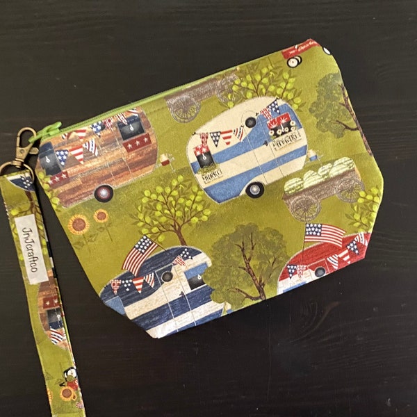 Patriotic Campers Wristlet/Notions Bag