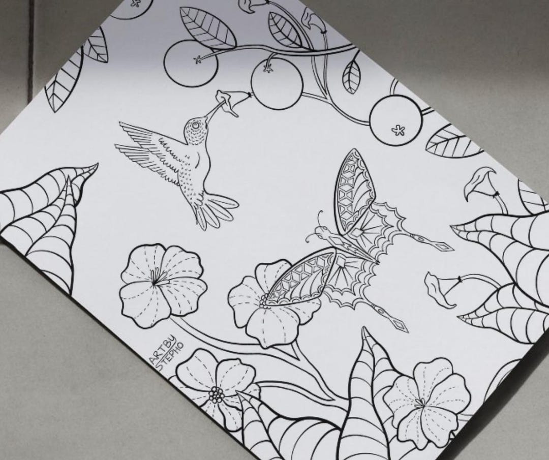 Spring R Color Pages Spring Coloring Page / Spring Themed Coloring Page || Instant Download ...