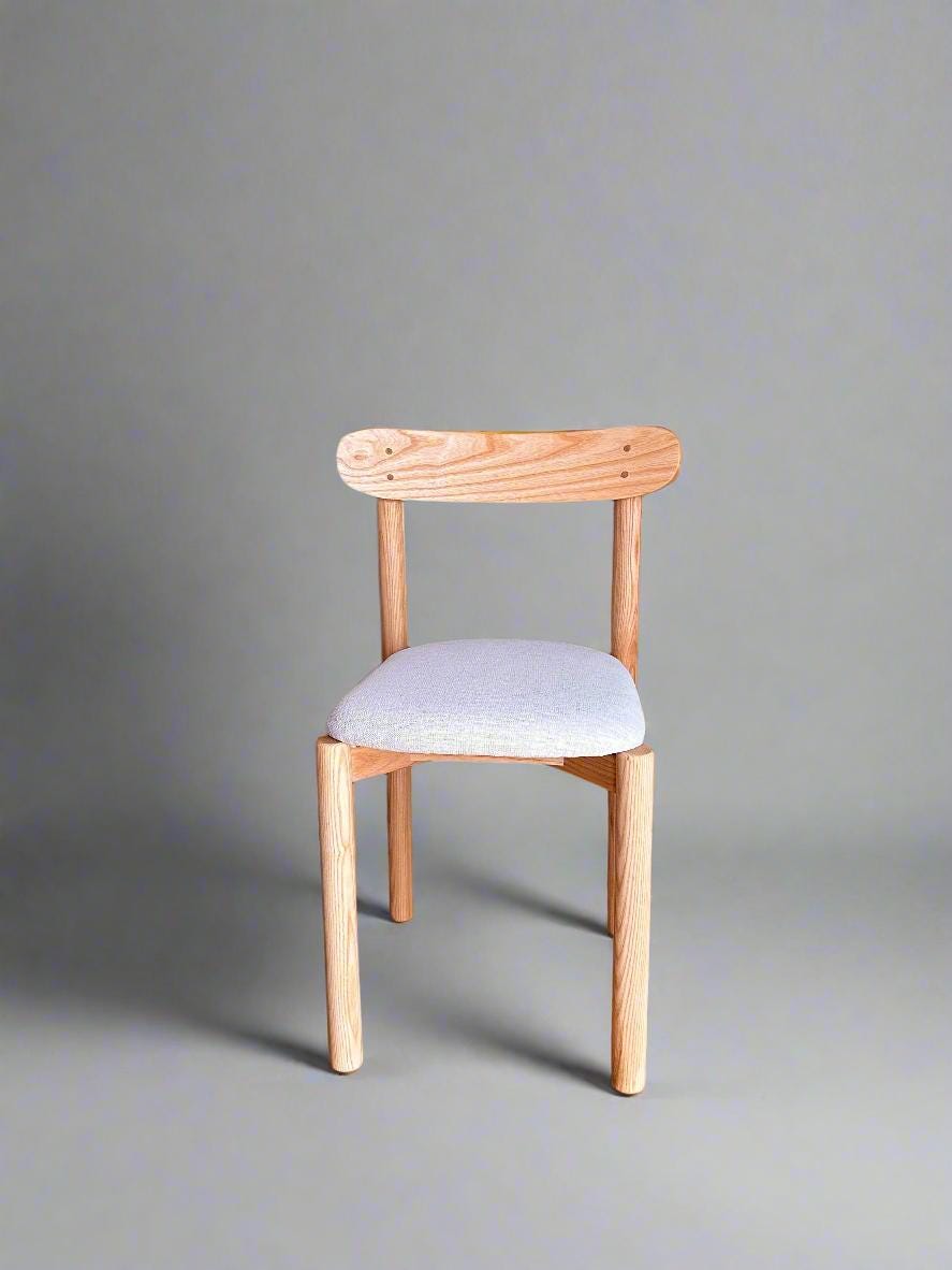 Handcrafted Solid Ash Wood Dining Chair - Mid-century Modern Kitchen ...