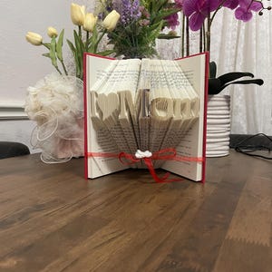 I love mom gift - Mothers Day gift - Personalized Folded Book Art - Mom Birthday Gift Idea - Paper Art Gift - Gift for her/mom