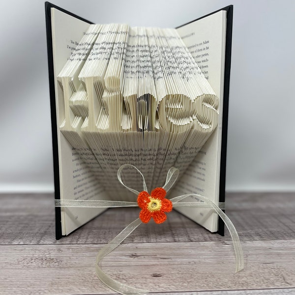 Custom Folded Name - Personalized Folded Book Art - Wedding gift - Birthday Gift - Gift for her - Anniversary Gift  - Mothers Day Gift