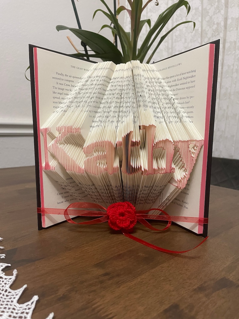 Book Lovers Gift Personalized Folded Book Art Wedding Gift Etsy