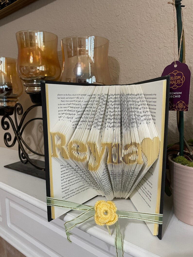Book Lovers Gift Personalized Folded Book Art Wedding Gift Etsy