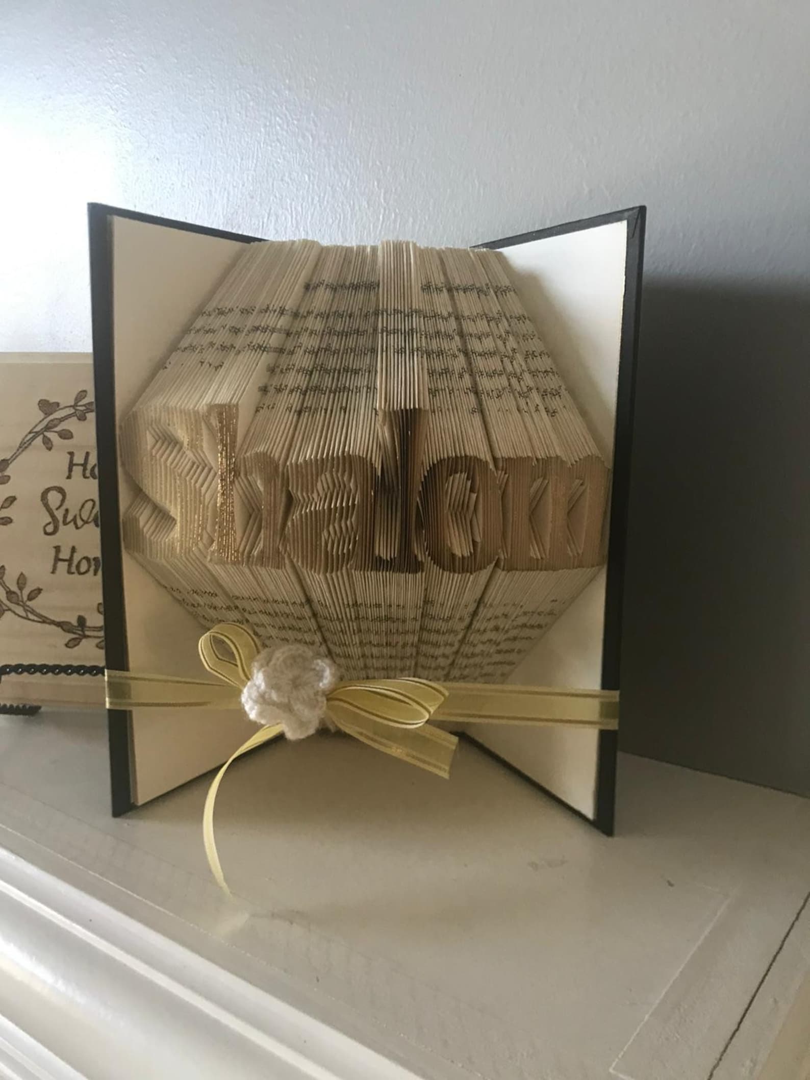 Book Lovers Gift Personalized Folded Book Art Wedding Gift Etsy
