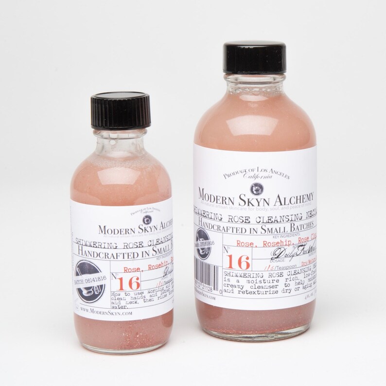 Shimmering Rose Cleansing Nectar Face Cleanser Set Acne Etsy