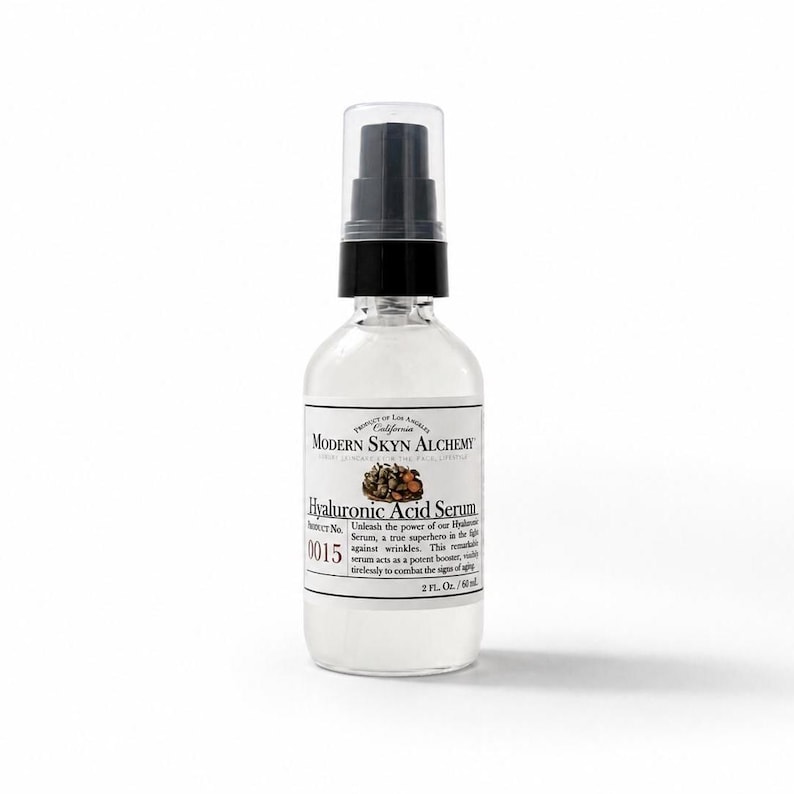 Serum z kwasem hialuronowym | Nawilżające serum do twarzy | Serum do twarzy do skóry suchej | Serum ujędrniające | Naturalna pielęgnacja skóry zdjęcie 2