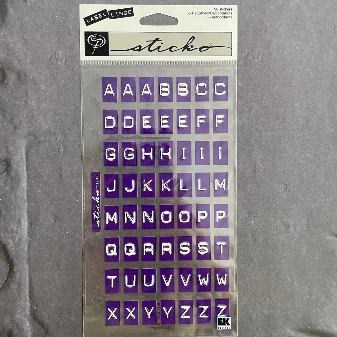 ALPHABET Letters Sticker Typewriter Alphabet Stickers ABC Dimensional