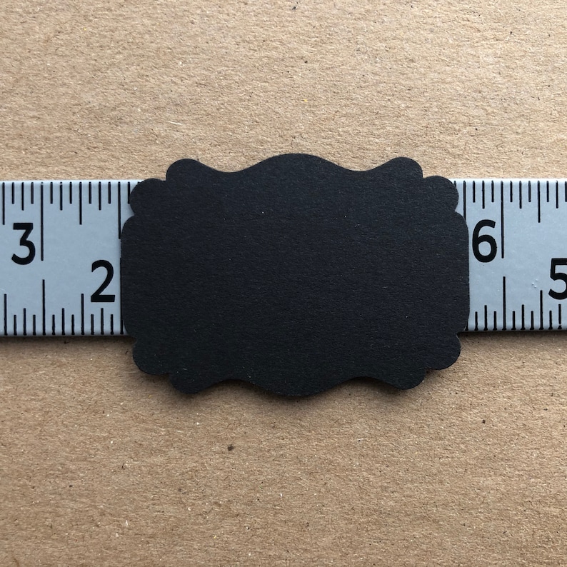 Black Cardstock Label Punches Die Cut Shapes Stamping Etsy