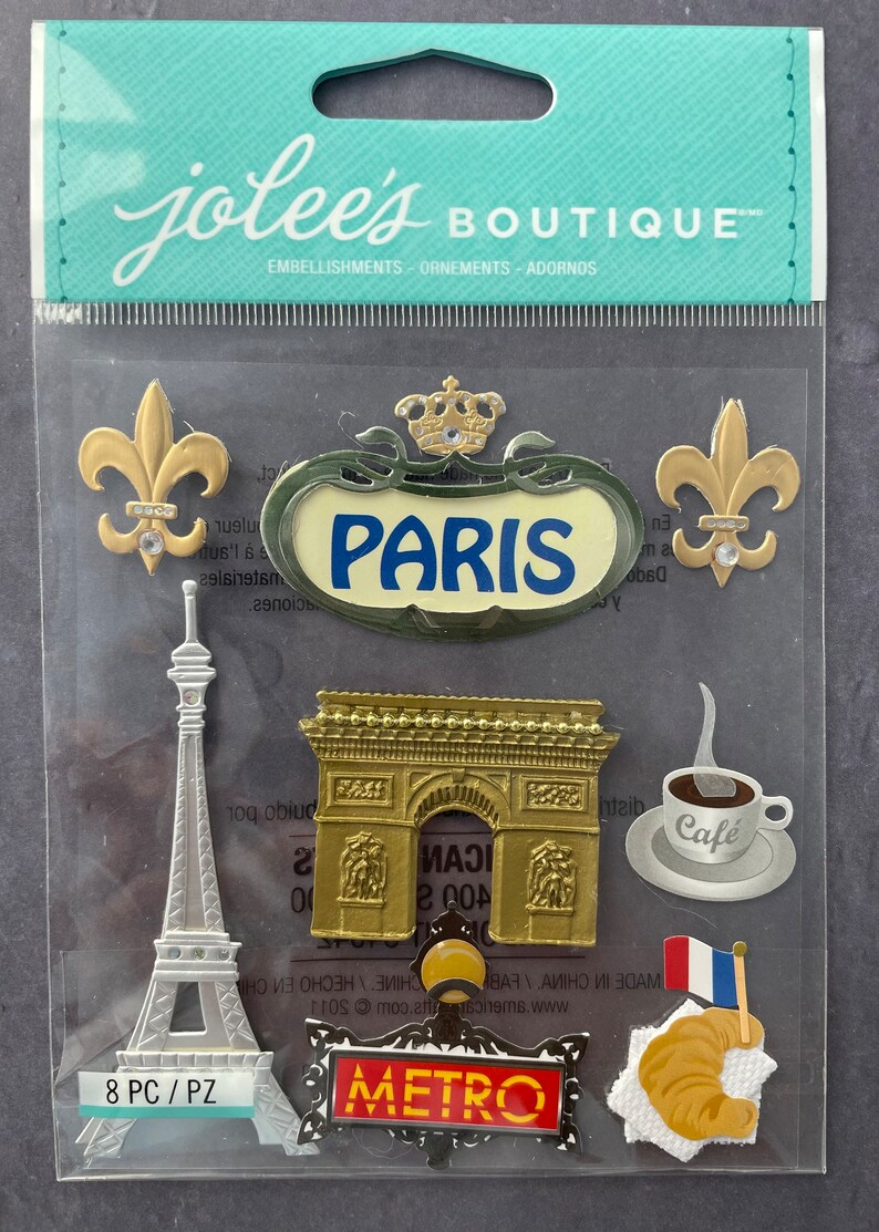 Paris Sticker Set PARIS Sticker Set | Eiffel Tower Arc De Triomphe the Louvre | Paris ...