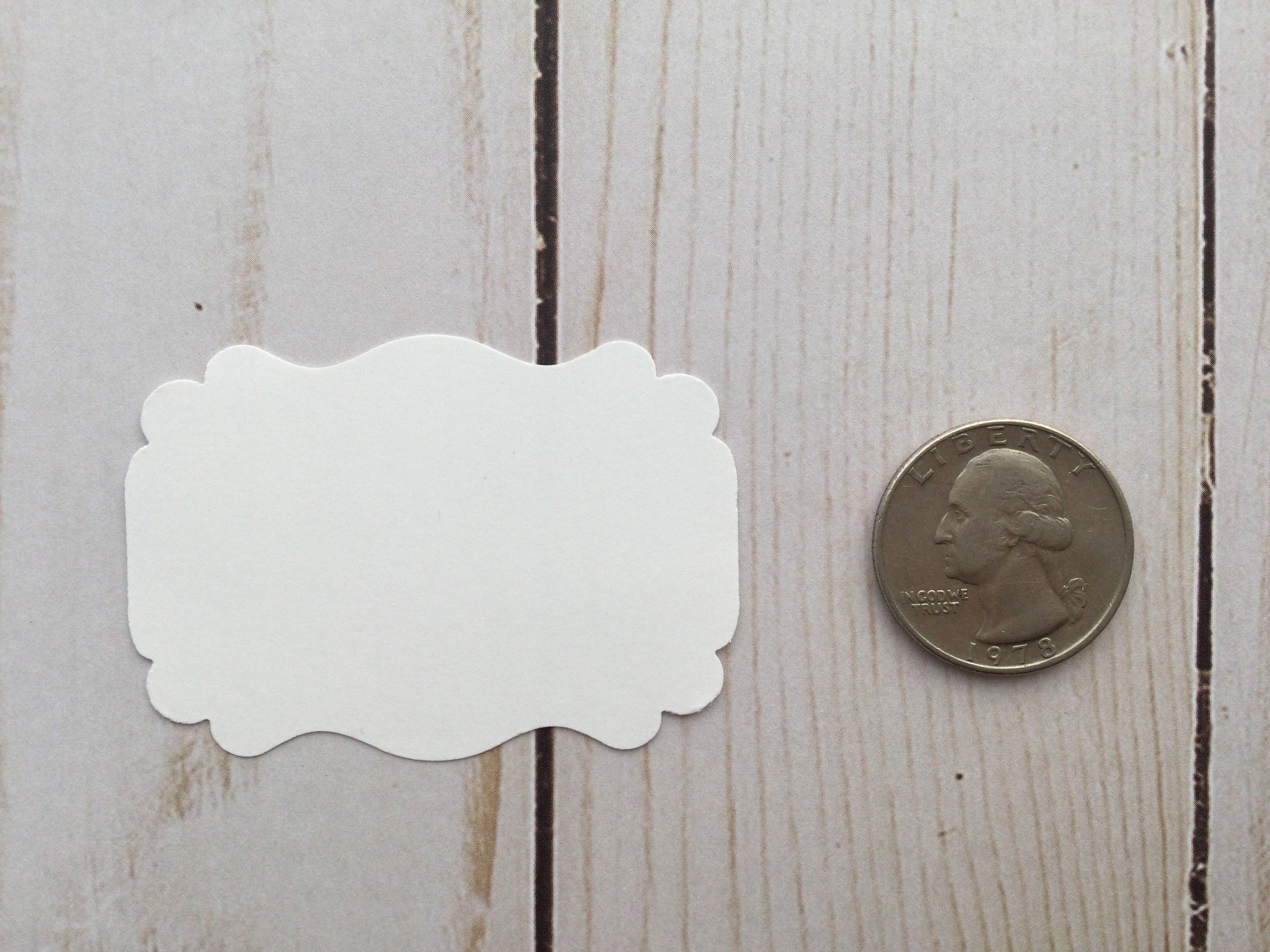 Cardstock Label Punches White Die Cut Shapes Stamping Etsy