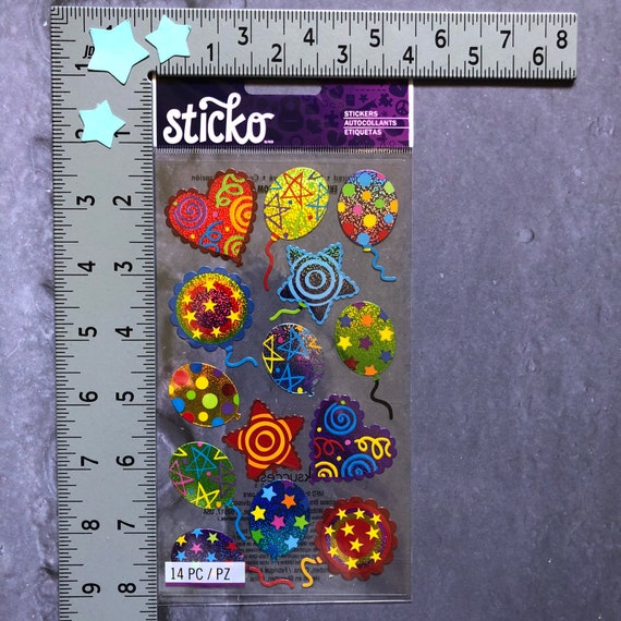 BALLOONS CANDLES HATS GIFTS CARDS BIRTHDAY BASH EK SUCCESS STICKO STICKERS