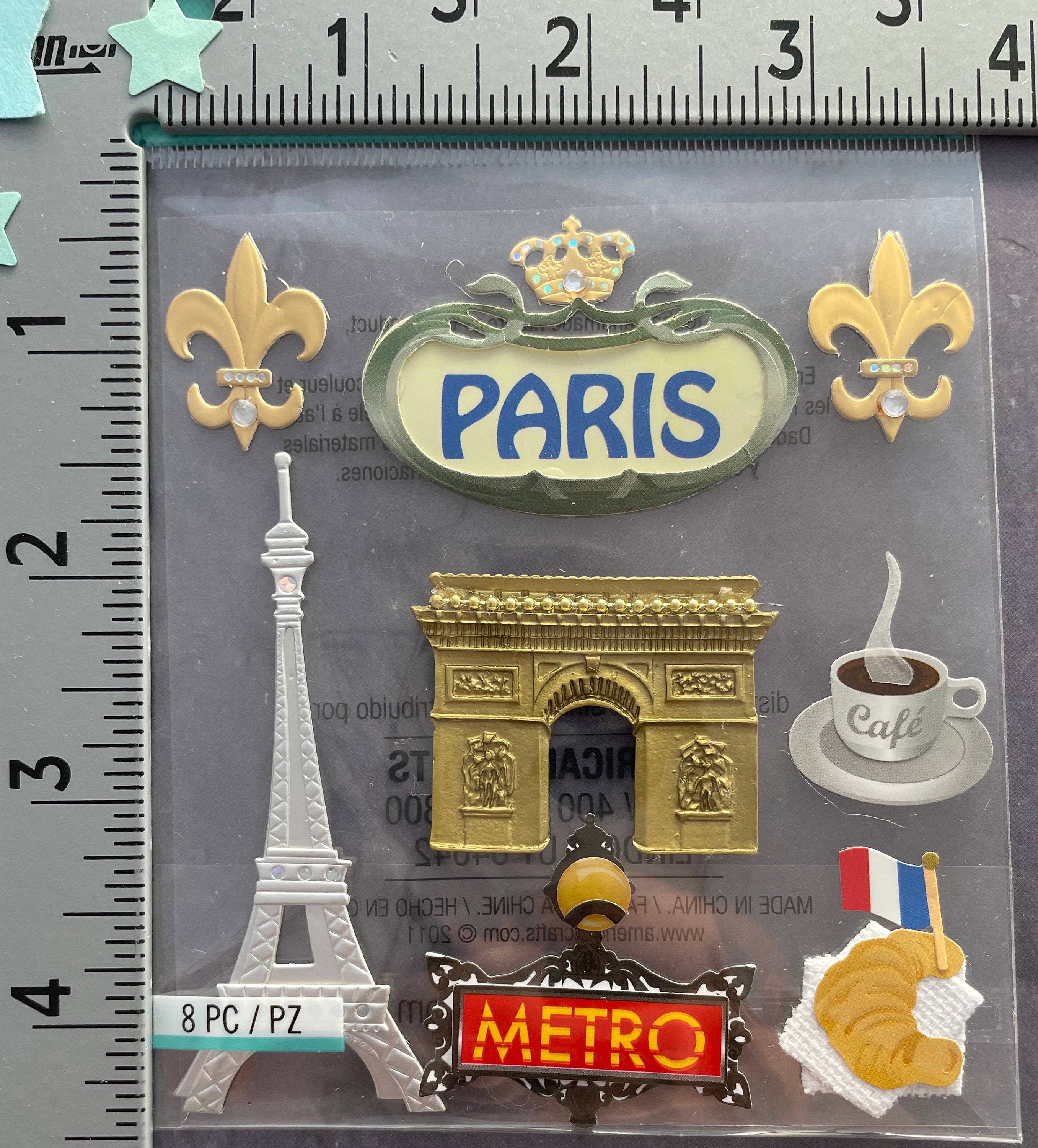 Paris Sticker Set PARIS Sticker Set | Eiffel Tower Arc De Triomphe the Louvre | Paris ...