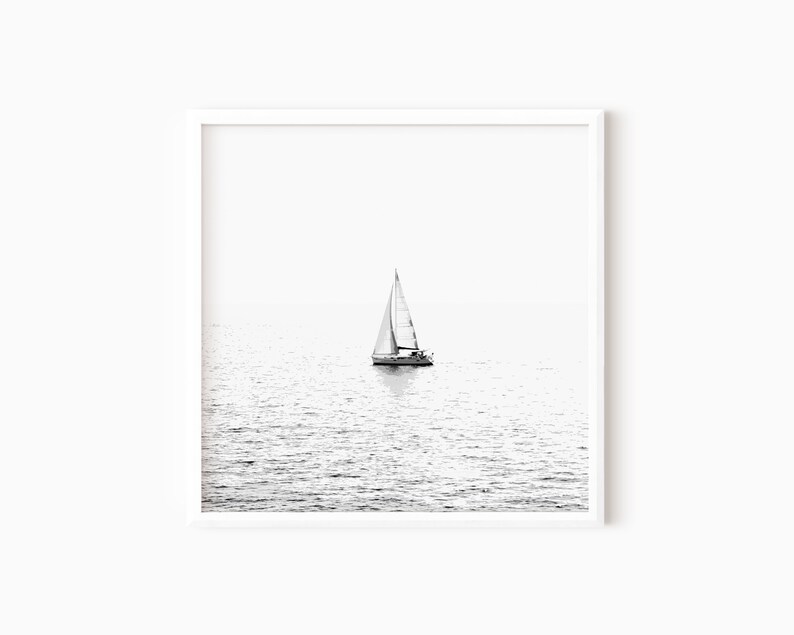 Sailboat Wall Art Printable Ocean Art 0481 - Etsy
