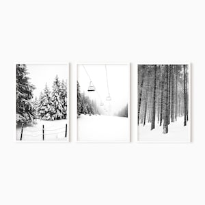 Winter Printable Wall Art Set Of 3 Prints | Printable Ski Decor DOWNLOAD  #0707