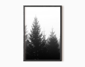 Forest Print | Downloadable Art Prints Black And White Printable Art   #0685